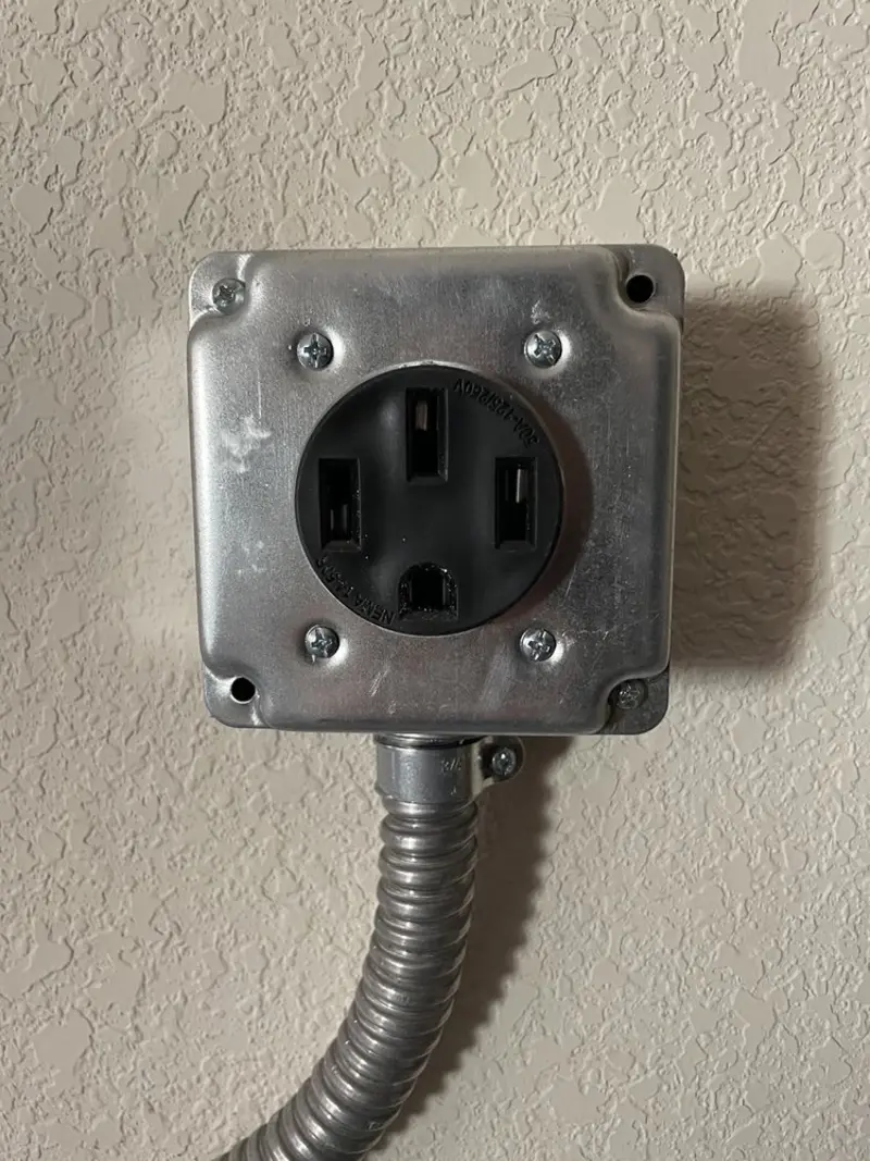 NEMA 14-50 outlet installed for Electrical Panel Upgrade in Carolina Shores